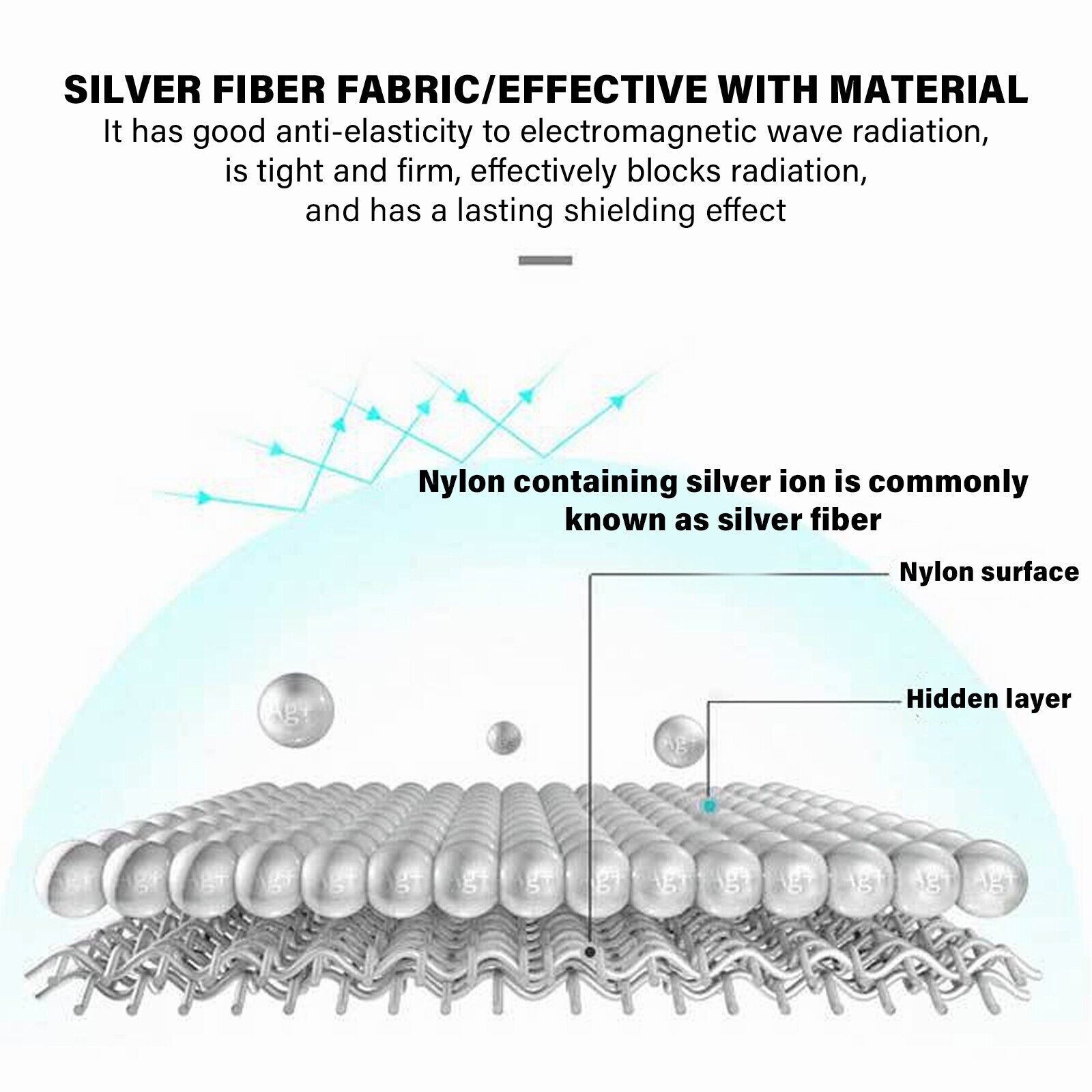 EMF Shielding Anti-Radiation 100% Pure Silver Fiber A-Shirt Tank Top Women Men gallery