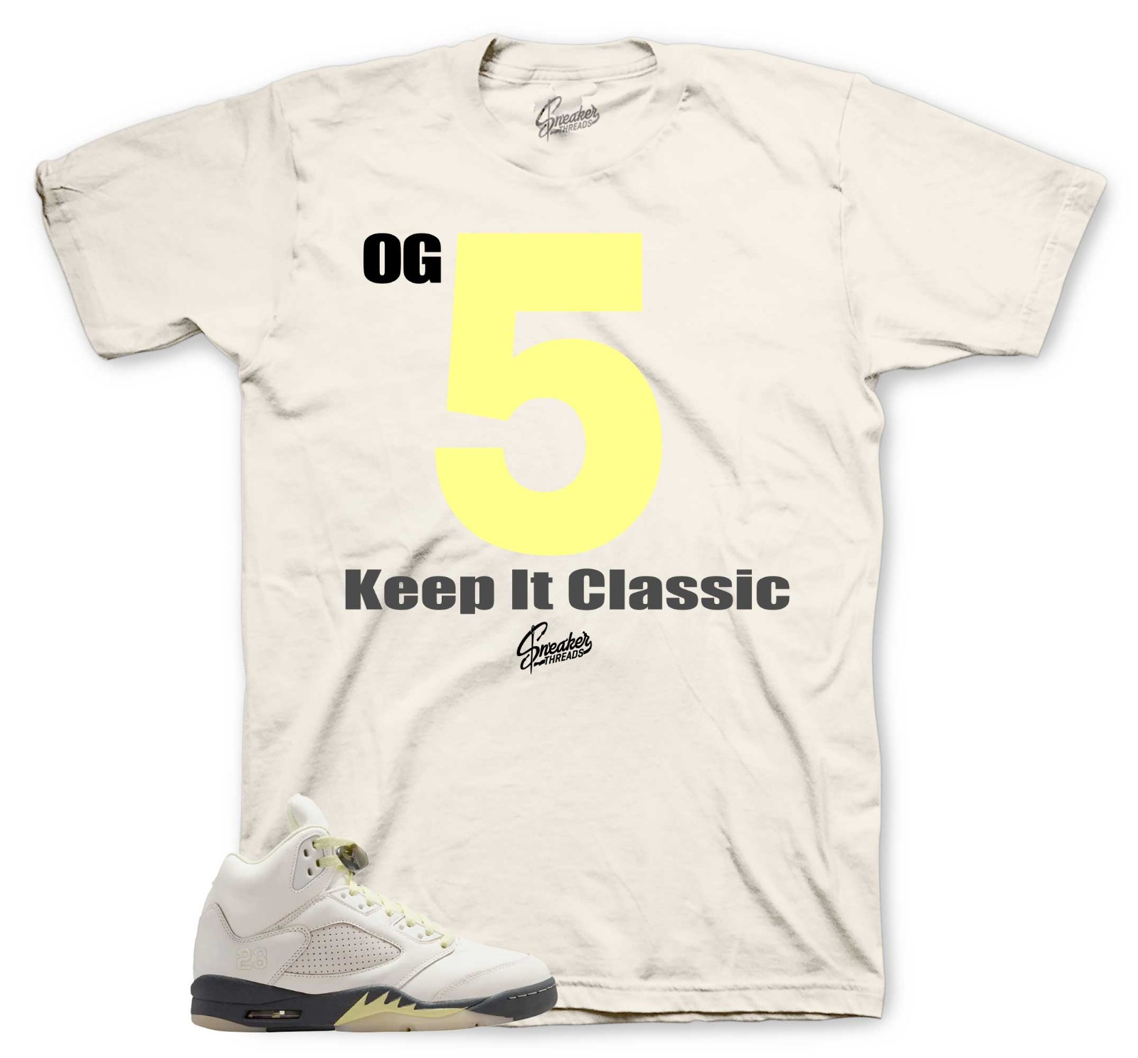 Shirt To Match Retro 5 Luminous Green AJ5 Sneakers - Keep it Classic Tee gallery