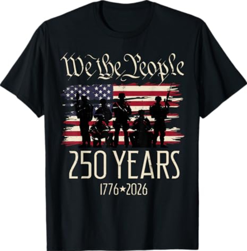 250 Years US Flag 250th Anniversary American Birthday USA T-Shirt