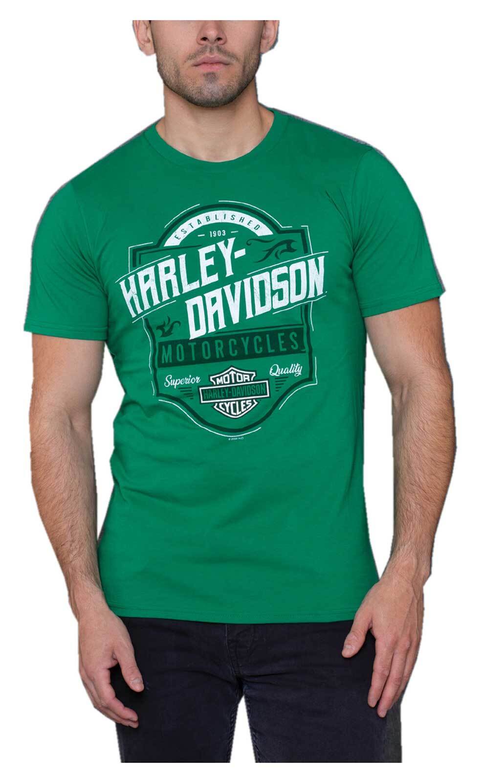 Harley-Davidson Men’s Prowl Bar & Shield Short Sleeve T-Shirt, Kelly Green