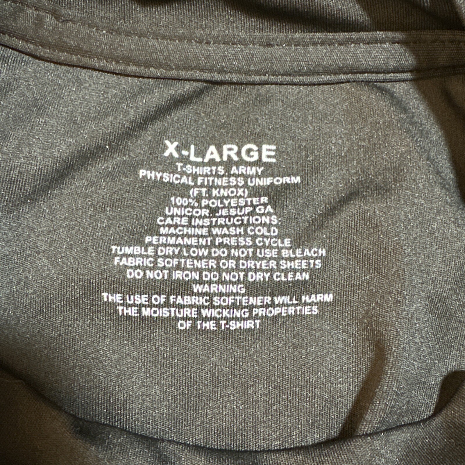 US ARMY T Shirt Mens Extra Large Short Sleeve Black Physical Fitness Ft Knox gallery