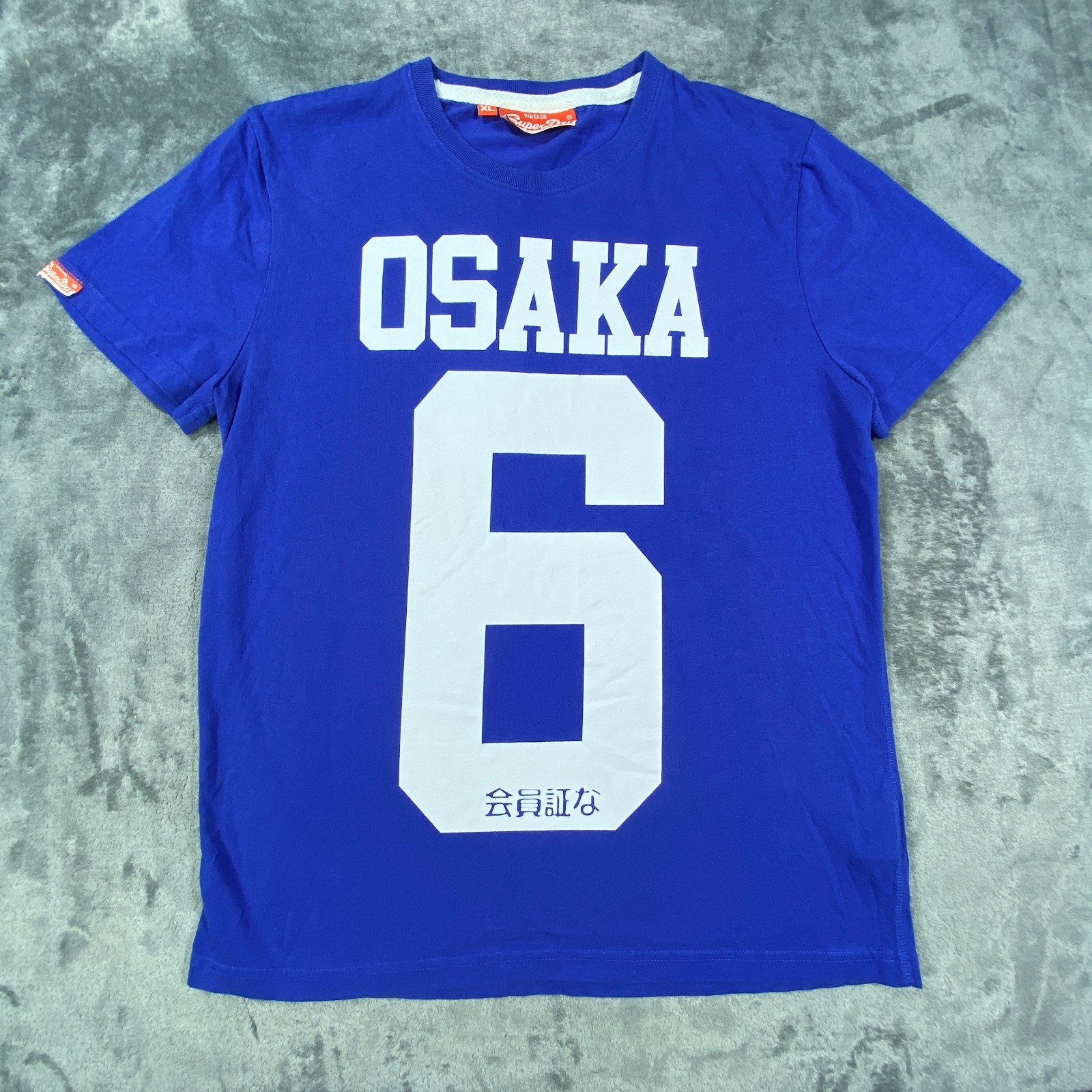 SuperDry Osaka Graphic Crewneck T Shirt Blue Men XL #6 Short Sleeve Japanese Y2K gallery
