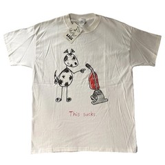 NWT Vintage 90s This Sucks Vacuum Comic Funny Shirt Size Large Spot By Hamwear