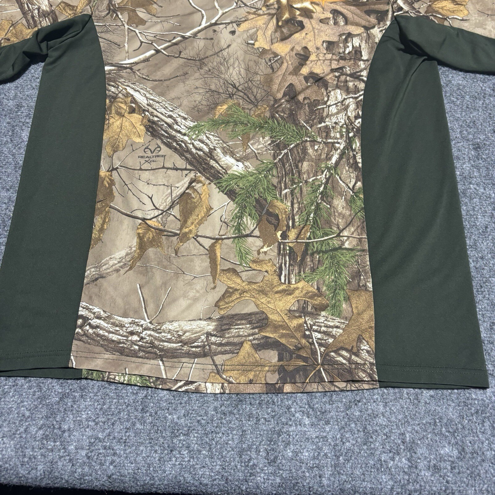 HABIT Shirt Mens Medium Green Short Sleeve Polyester Realtree Fishing Camouflage gallery