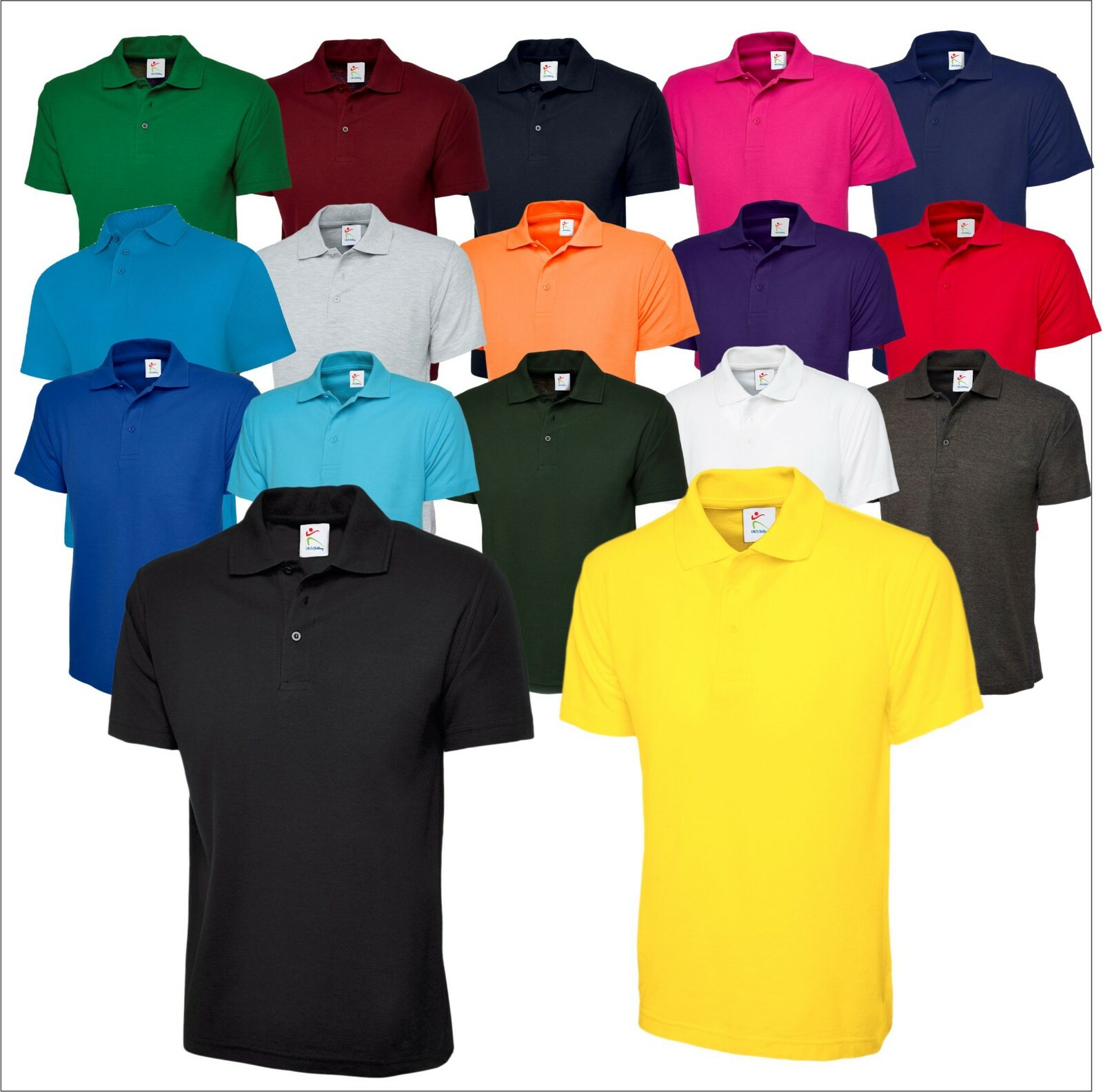 Uneek New Mens & Womens Classic Polo Shirt Casual Sports Size XS - 6XL Poloshirt gallery