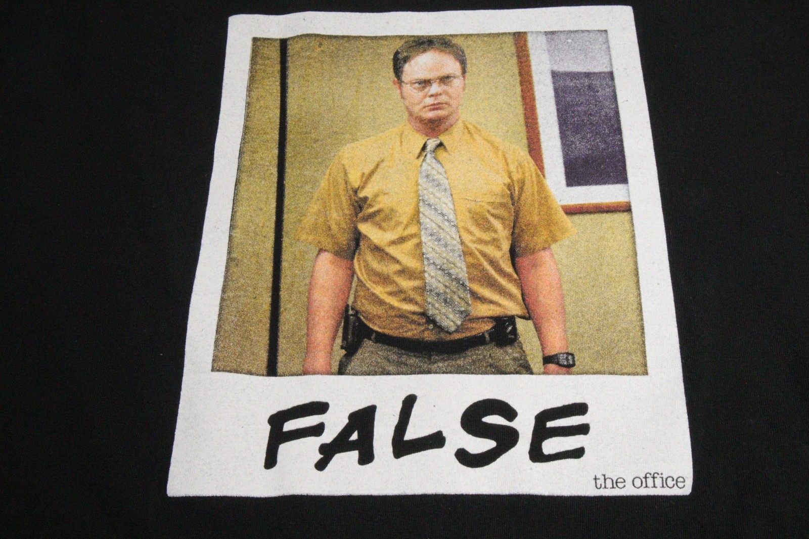 The Office Dwight Schrute "False" Men's XXL Black T-Shirt T0274 gallery