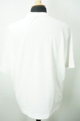 Giorgio Armani Black Label White Red Logo THICK Cotton Blend T Shirt Sz 56 NEW