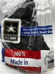 NEW Army Physical Training PT APFU REG SHORT SLEEVE SHIRT LARGE 670-1