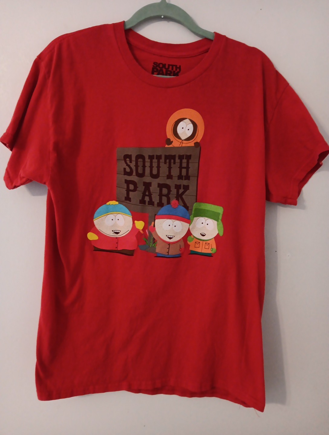 South Park T-Shirt Red Mens L Small Pinhole as shown in picture Pre-owned gallery