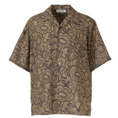 Onitsuka Tiger PRINTED SHIRT & SHORTS 100% Polyester Botanical Art JAPAN NEW