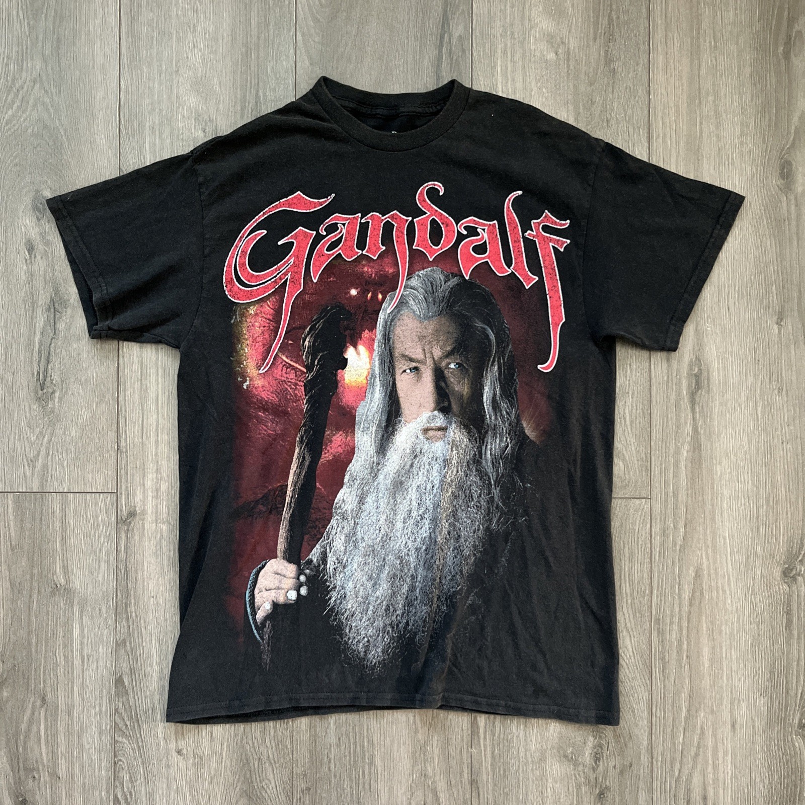 The Lord Of The Rings Gandalf American Thrift T Shirt Mens S Black Short Sleeve