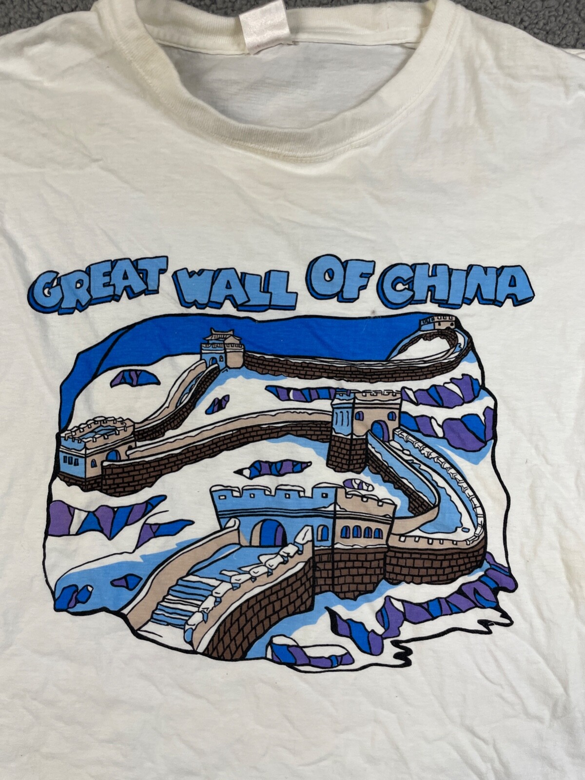 Vintage Great Wall of China Tee Tourist Souvenir Size XL 90s gallery