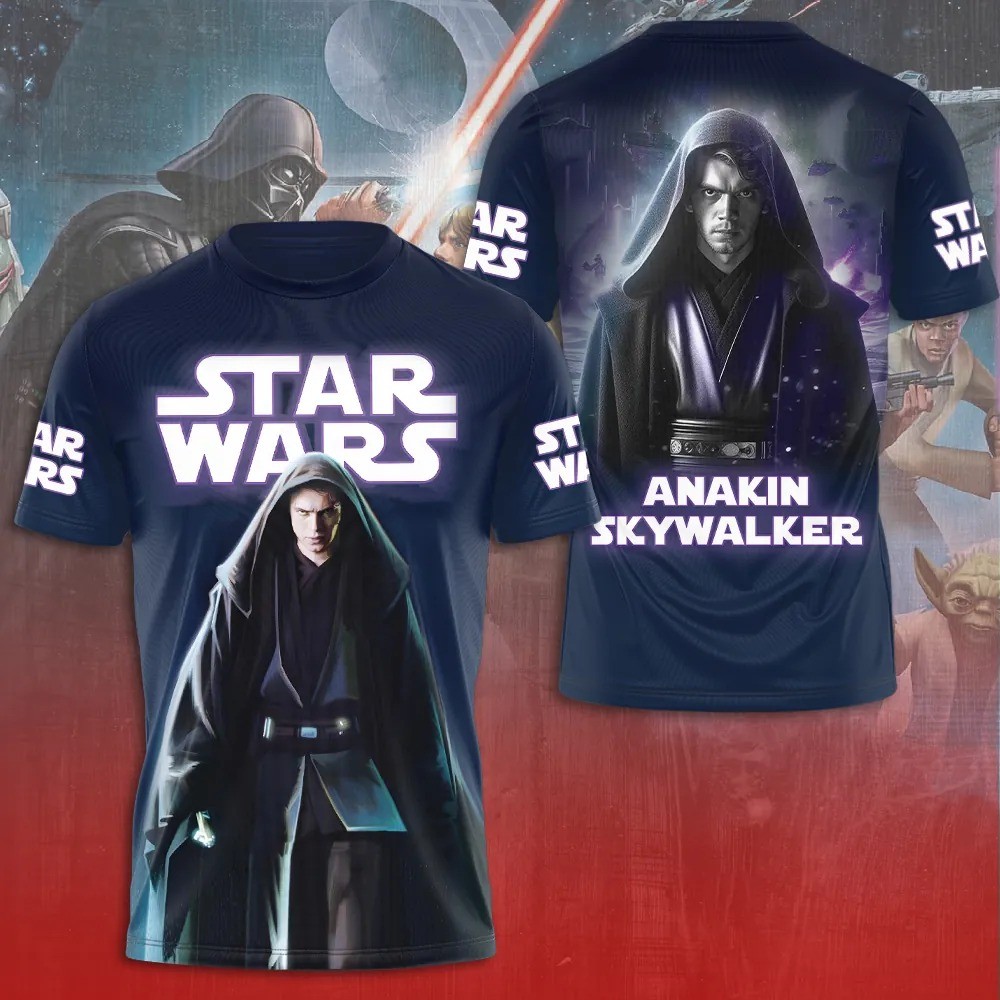 Star Wars Anakin Skywalker Dark Side Graphic T-Shirt 3D Size XS-6XL