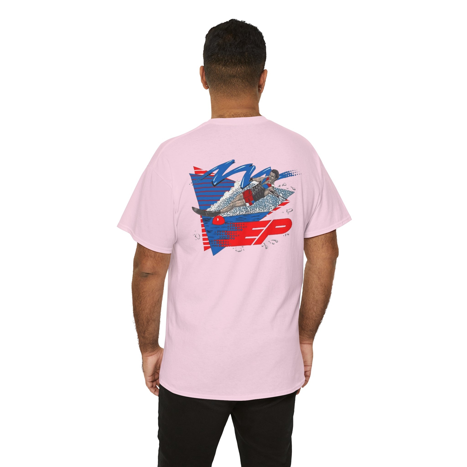 EP Water Skis – Vintage water ski slalom short-sleeve graphic T-shirt RWB