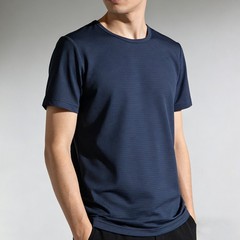 Ice Silk Men’s Half Sleeve Athletic Top for Summer Spring Autumn Winter