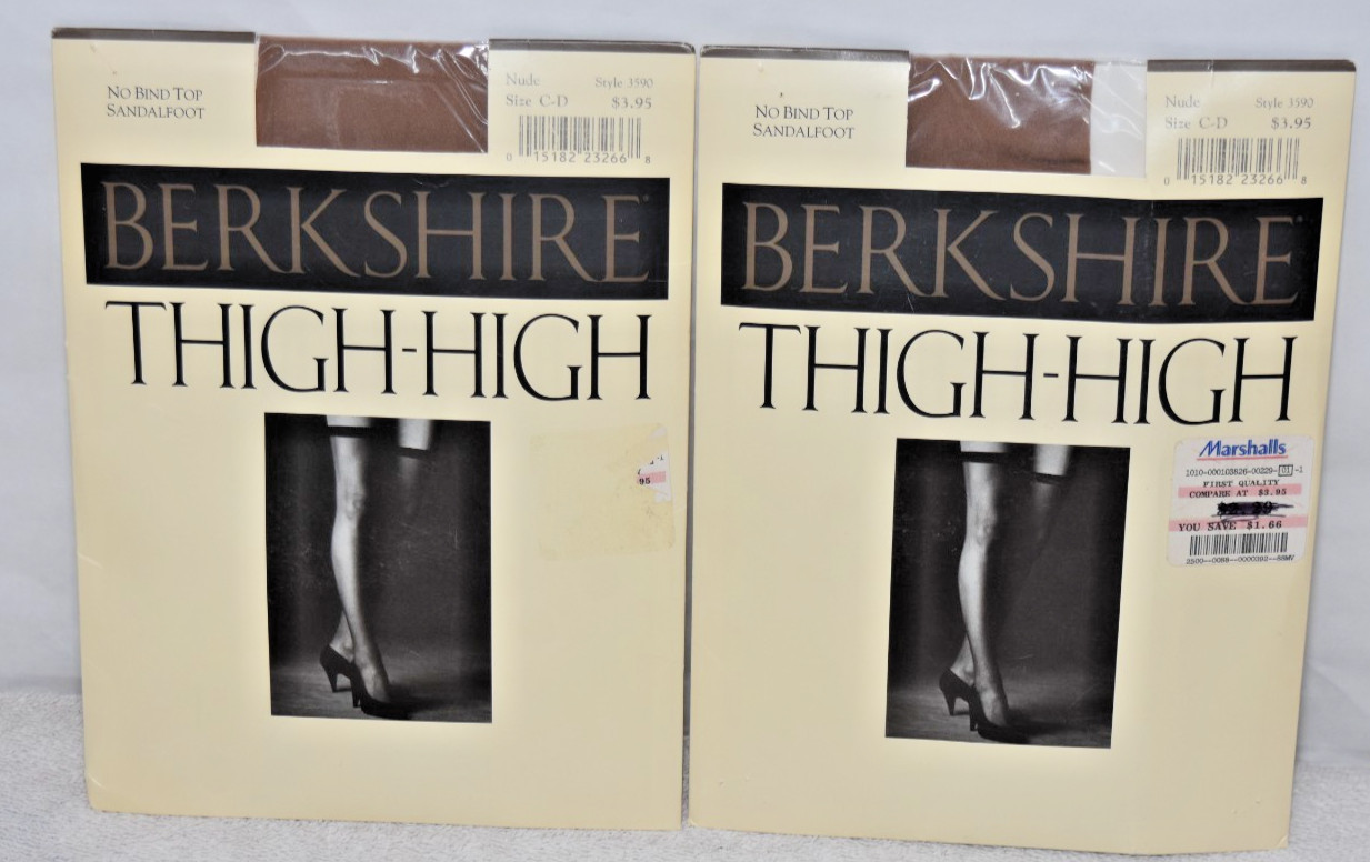 2 New Packages Berkshire Nude Thigh Hiighs Shere Size C-D 5’5″-5’10” Lot