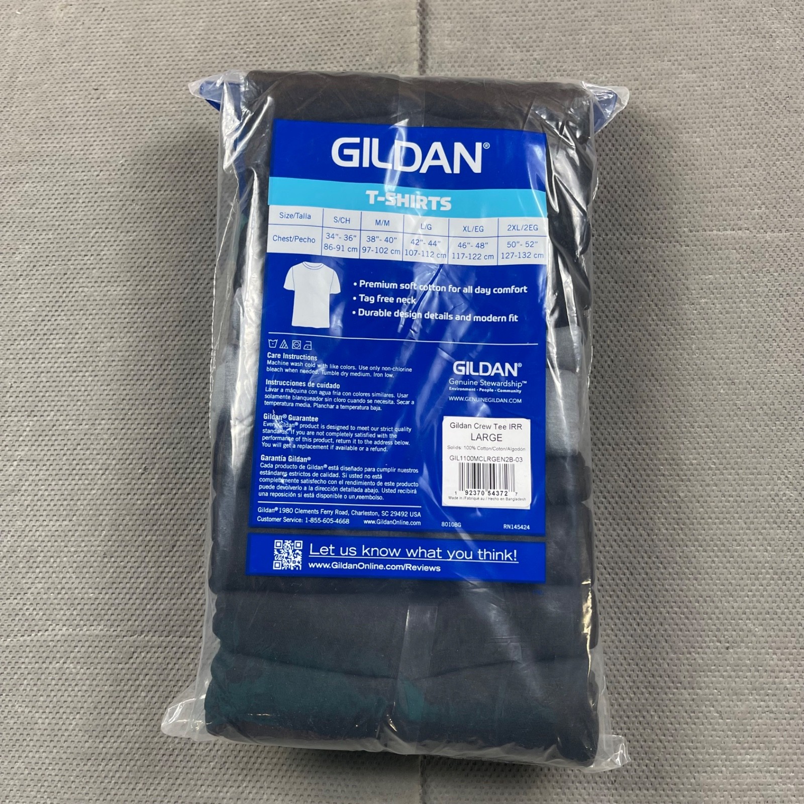 Gildan Mens Large-XL Crew T-Shirts 5 Pack Style G1100 New Slightly Imperfect gallery