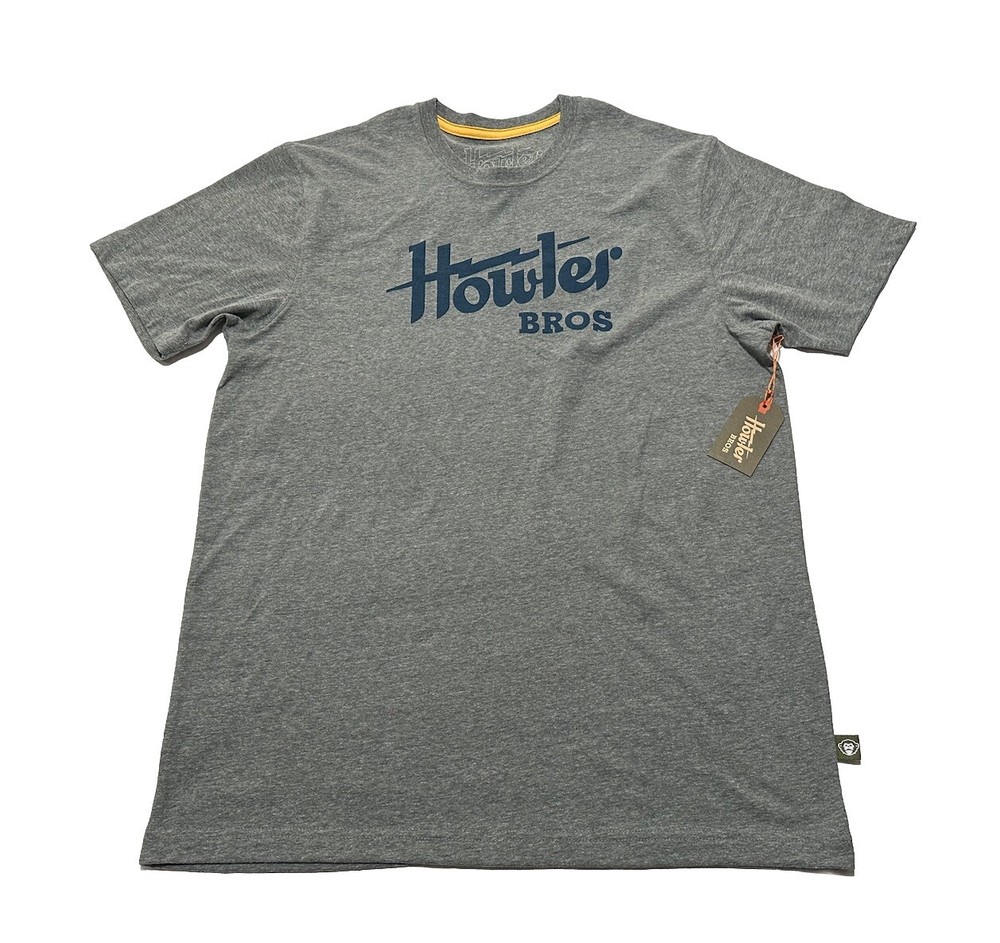 NEW Howler Bros Men’s Logo Select T Howler Electric Shirt 50/50 Size 2XL Grey