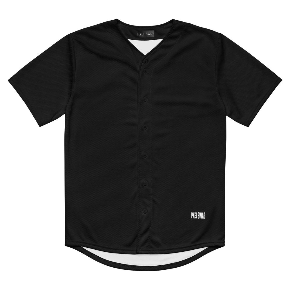 Plain Black baseball jersey