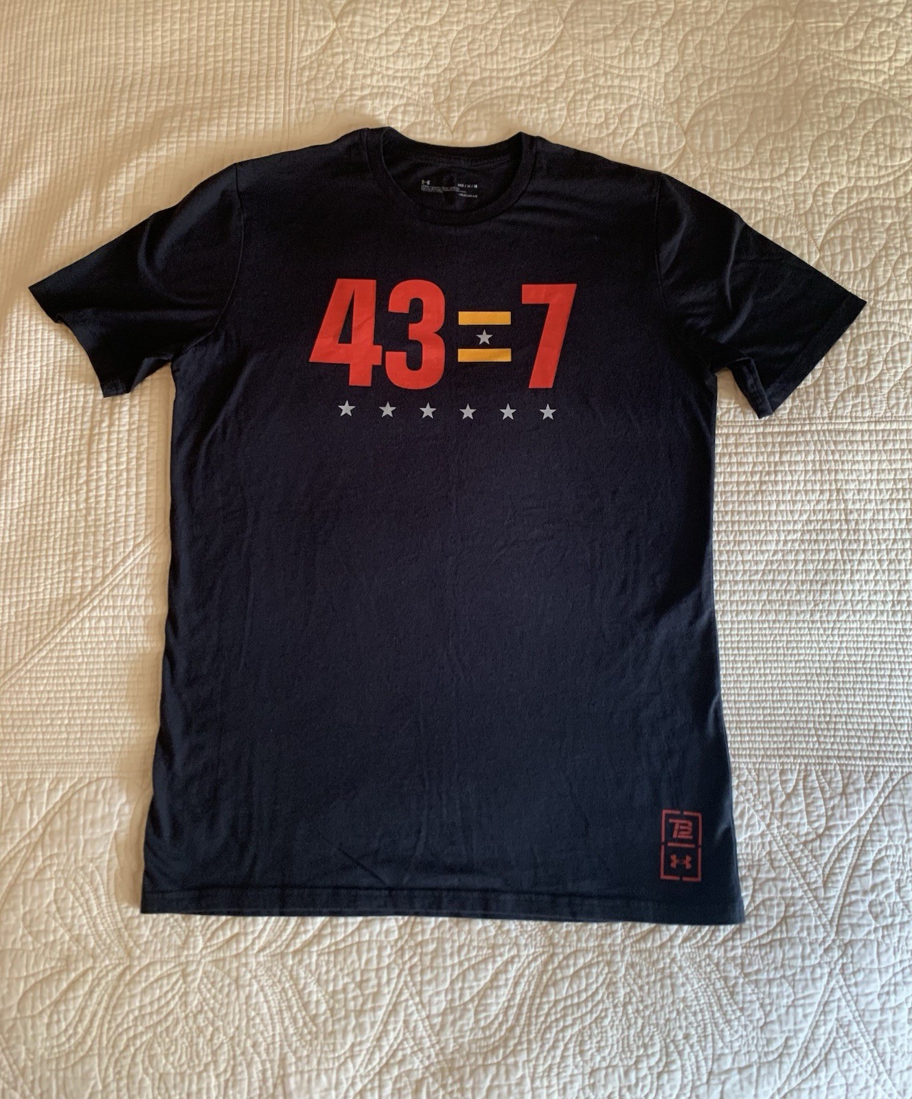Rare limited-edition Tom Brady "43=7" Under Armour collaboration T-shirt gallery