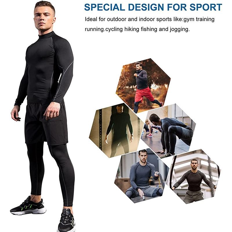 Men Compression Sport T-Shirt Quick Dry Fitness Running Gym Tight Long Sleeve gallery