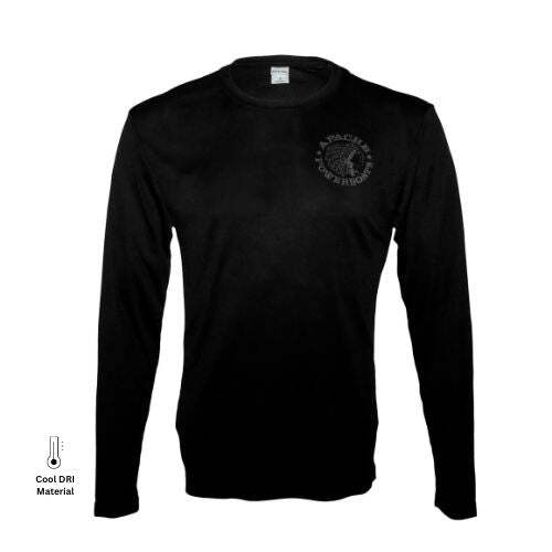 Apache® Legend Performance Tech Long Sleeve Tee | Cool-DRI®| Carbon on Black gallery