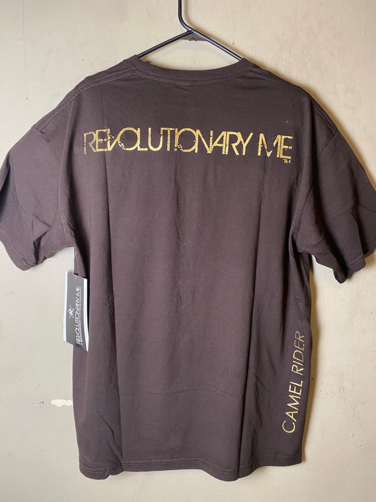 NWT-Revolutionary Me Camel Rider Double sided Brown Tee SZ XL gallery