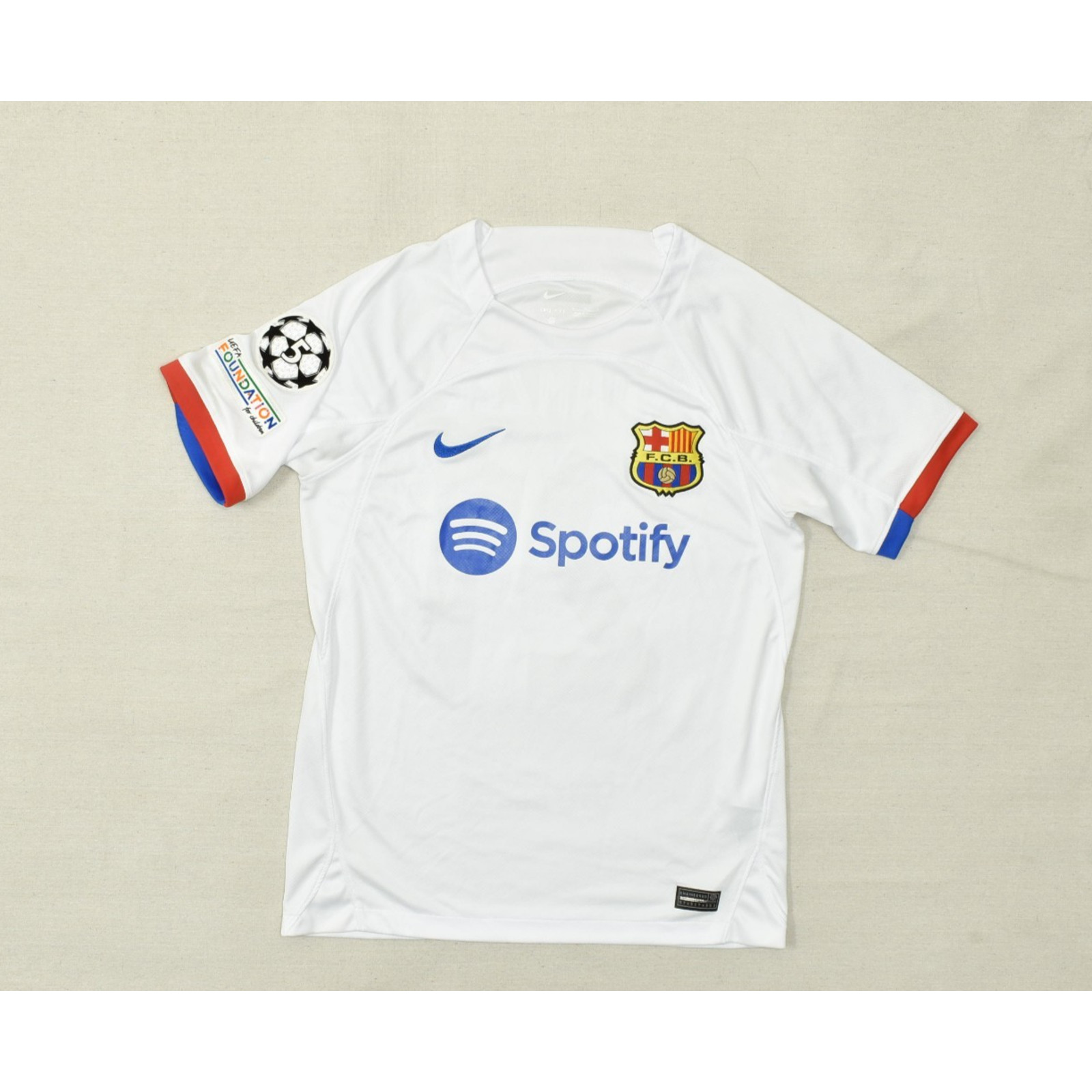 Nike Dri Fit Men’s Jersey FC Barcelona KAAMZEE #21 Whire Size M Polyester