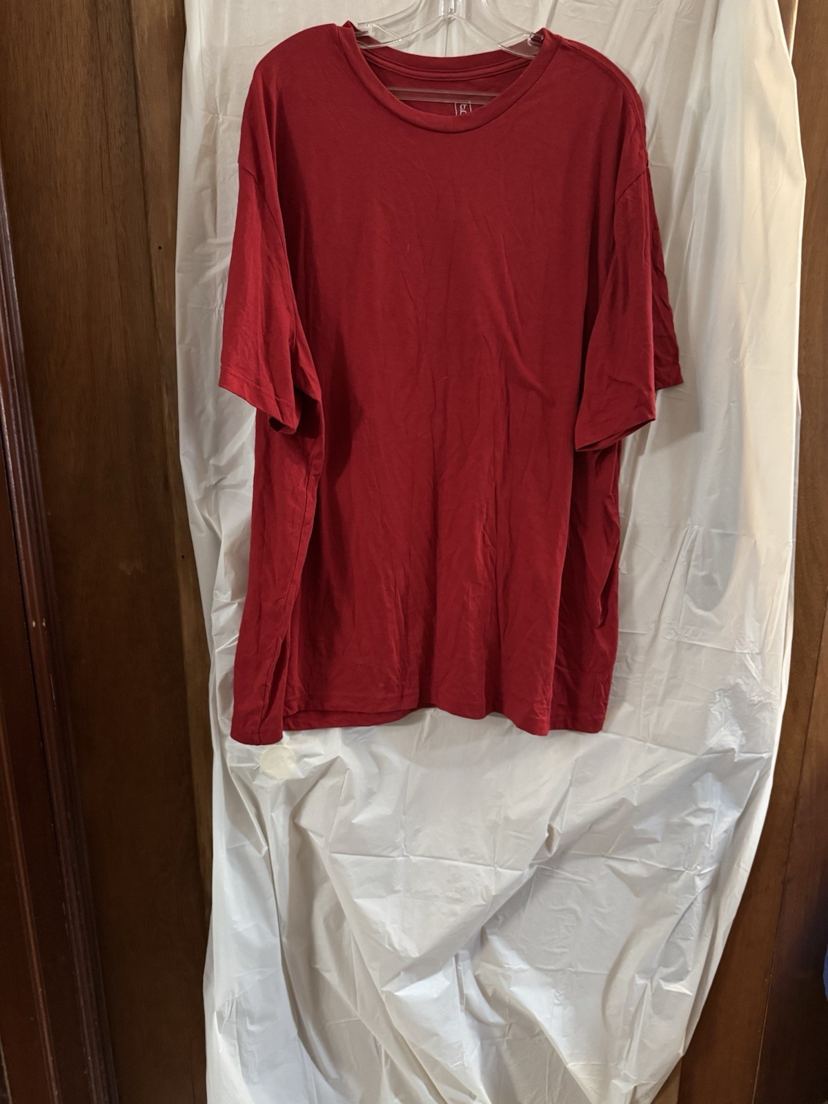 GEORGE Mens T-Shirt 3XL 54-56 Red Moisture Wicking Crew Neck Short Sleeve New