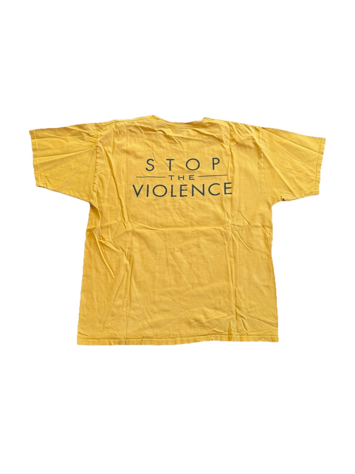 Obey “Stop The Violence” Yellow Skate Shirt Size Men’s XL gallery