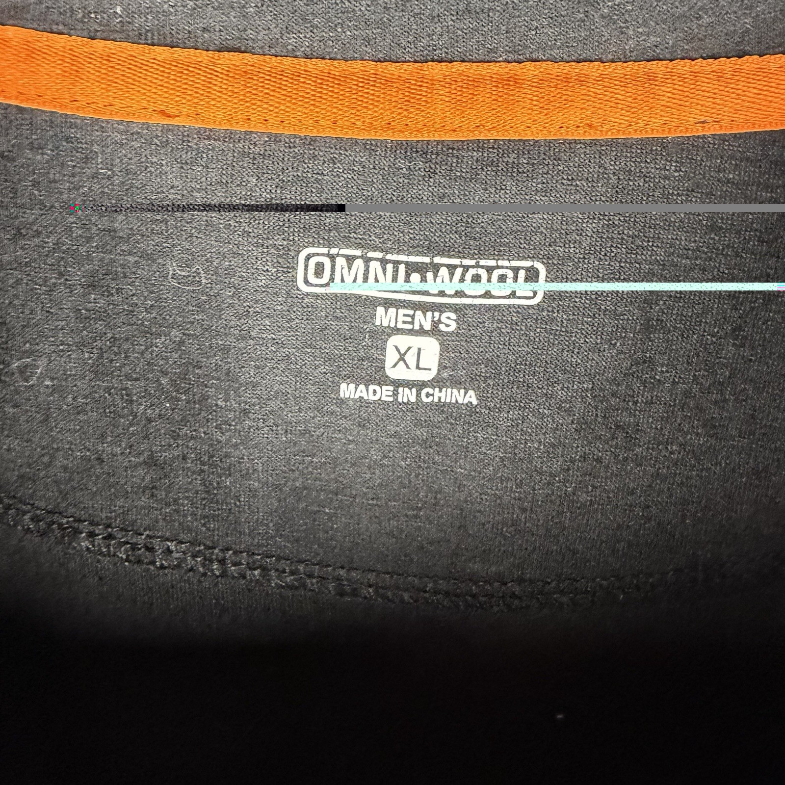 Omni Wool Base Layer Shirt Mens XL Black Wool Blend Crew Neck Long Sleeve Camp gallery
