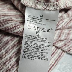 Banana Republic Linen Blend Red Striped Tshirt Size Medium