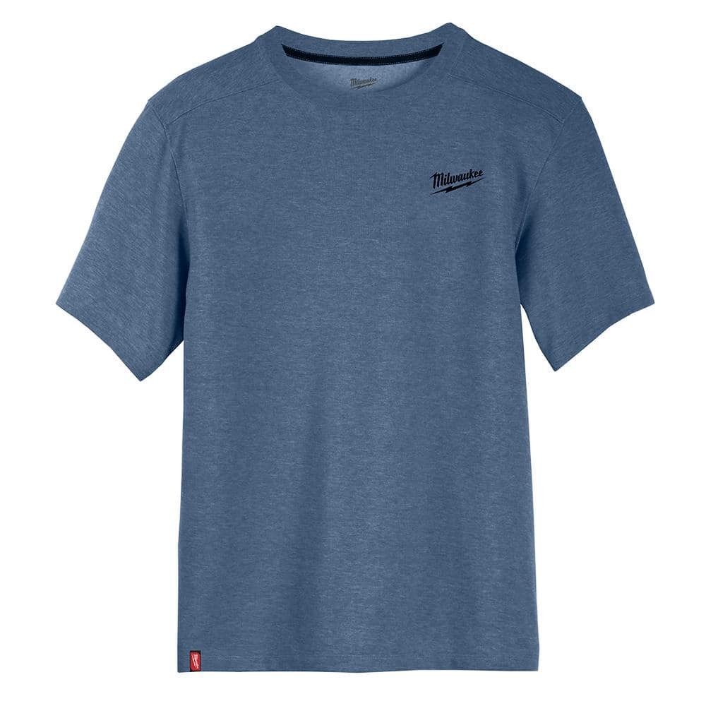 Milwaukee Men's X-Large Blue Cotton/Polyester Short-Sleeve Hybrid Work T-Shirt gallery