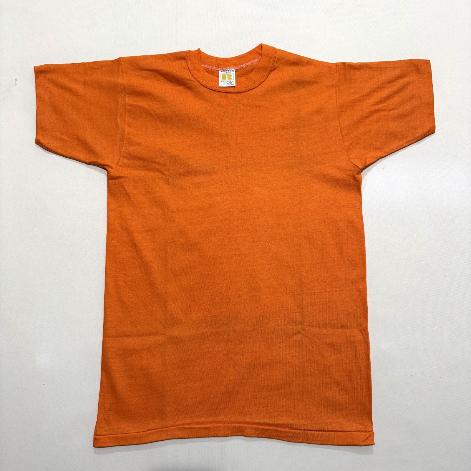 Vintage Russell Athletic Adult S (34-36) Orange Short Sleeve T-Shirt NOS gallery