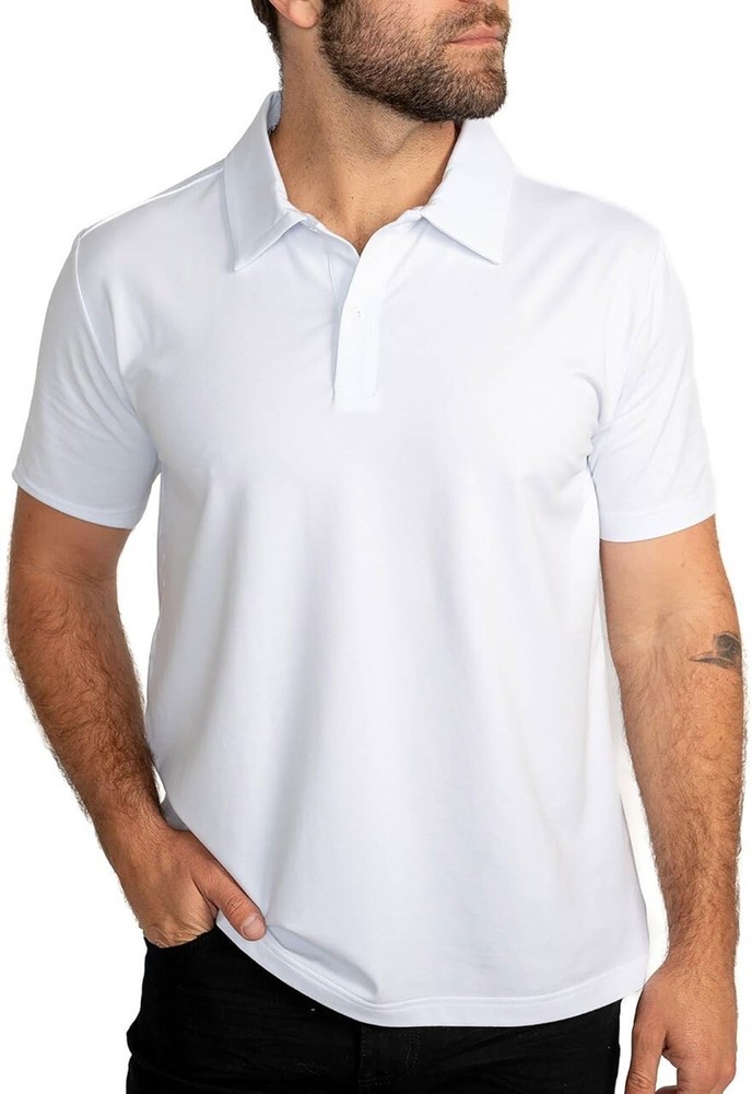 Ejis Men’s Regular White Polo Shirt