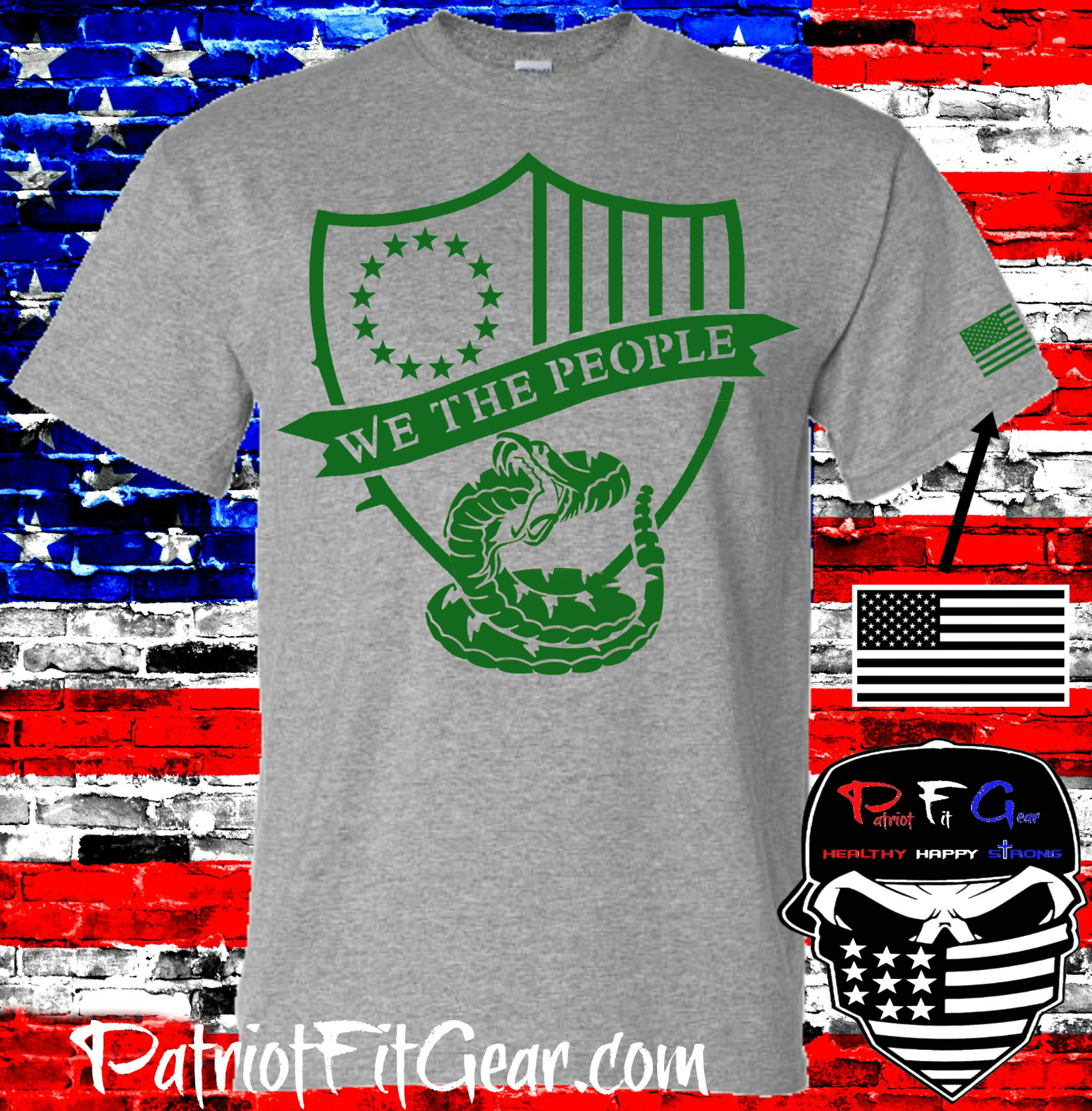 t-shirt, We The People, Don't Tread On Me, Faith Family Freedom, Snake, Custom gallery