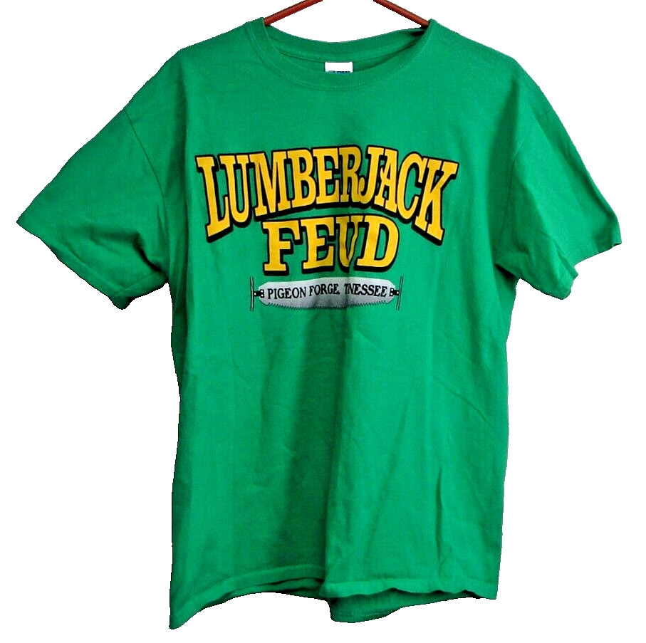 LUMBERJACK FEUD Tee Shirt L Gildan 2 Sided Pigeon Forge TN Other Shows Aint Jack