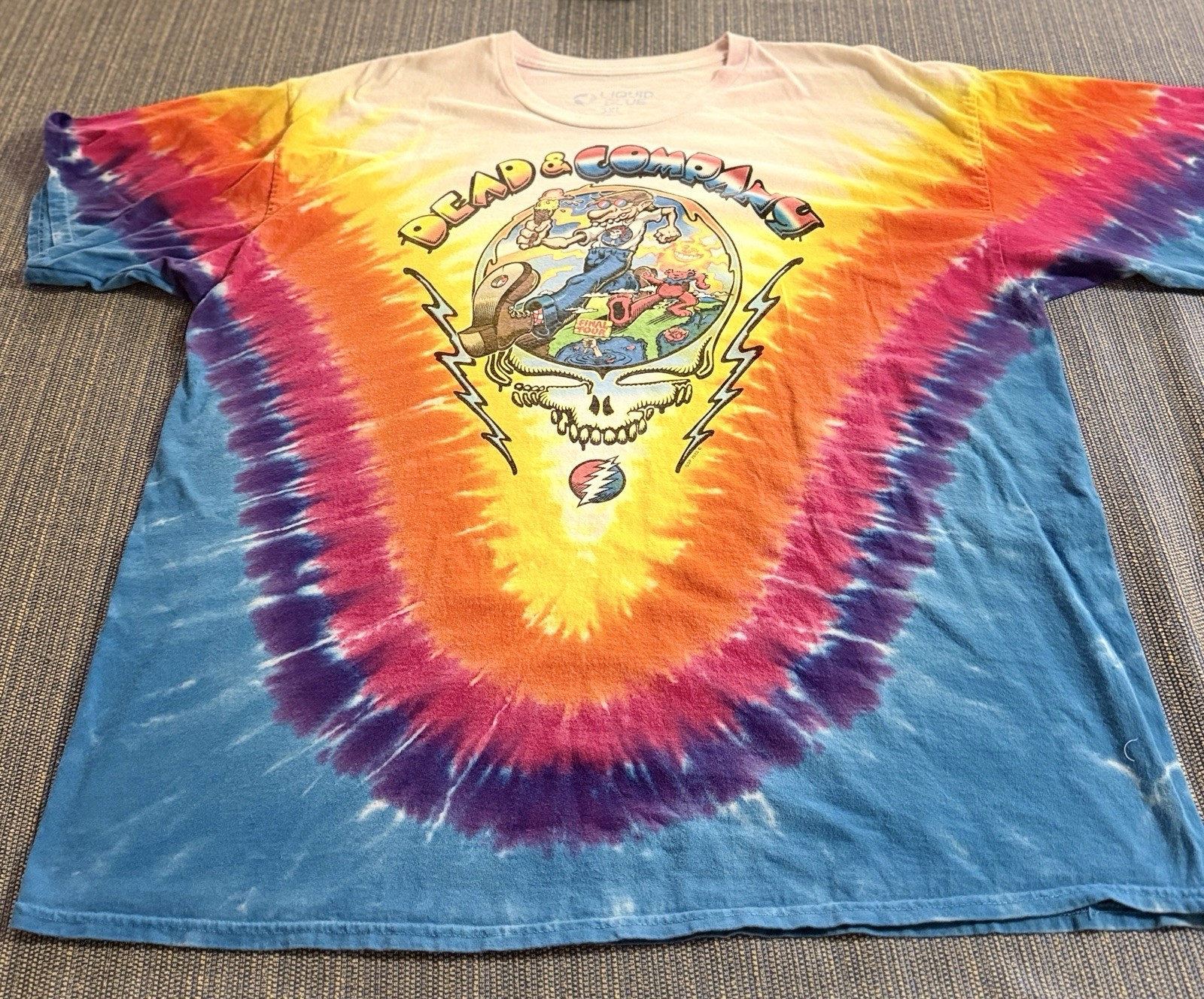 Dead & Company Final Tour T-Shirt 3XL 2023 Tie Dye Liquid Blue Grateful gallery