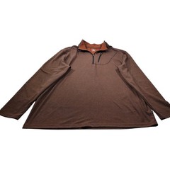 Swiss Tech Pullover Men’s 2XL Brown Long Sleeve 1/4 Zip Knit Shirt Sweater