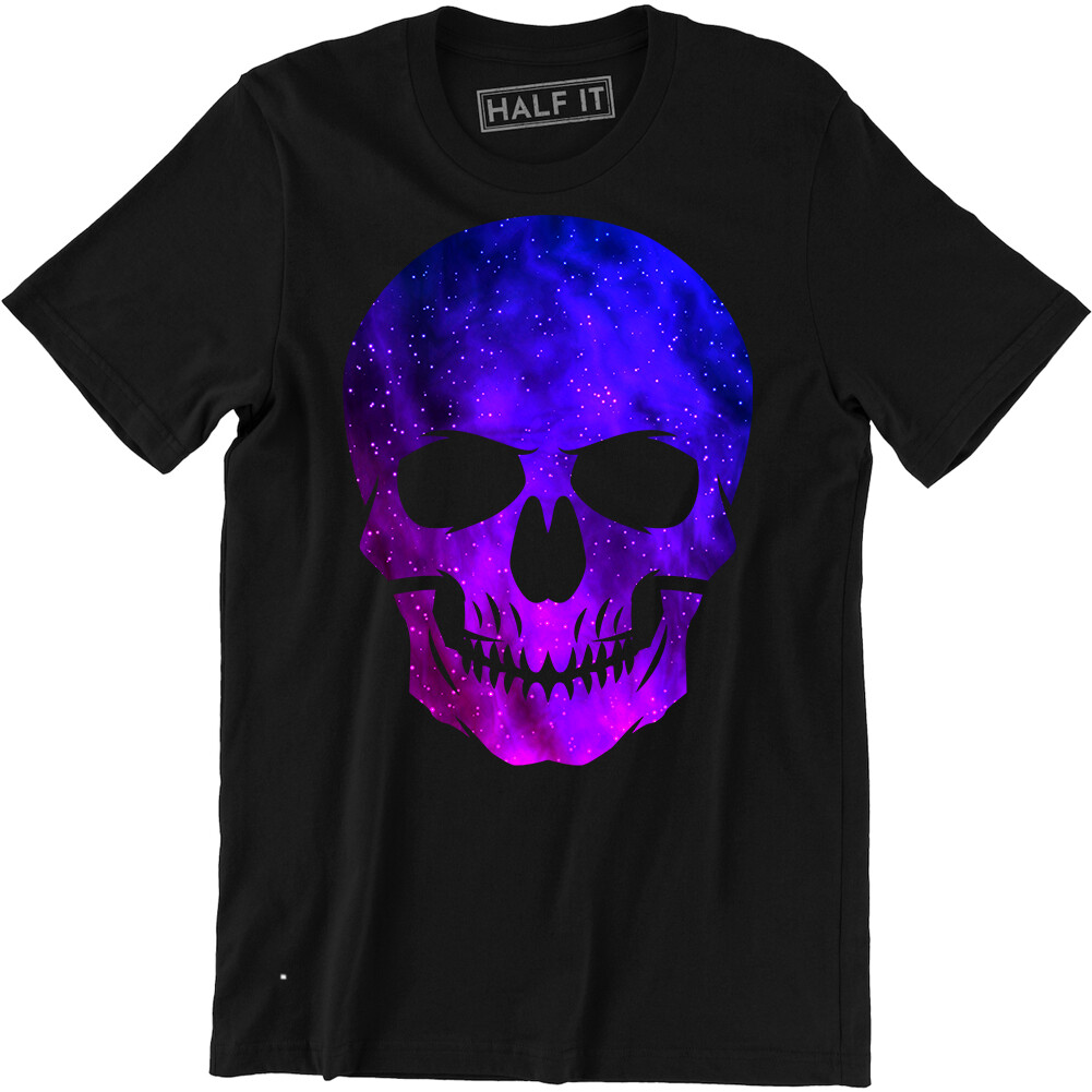 Skull Face Head Shirt Purple Colored Skull Horror Costume Tee Men’s T-shirt