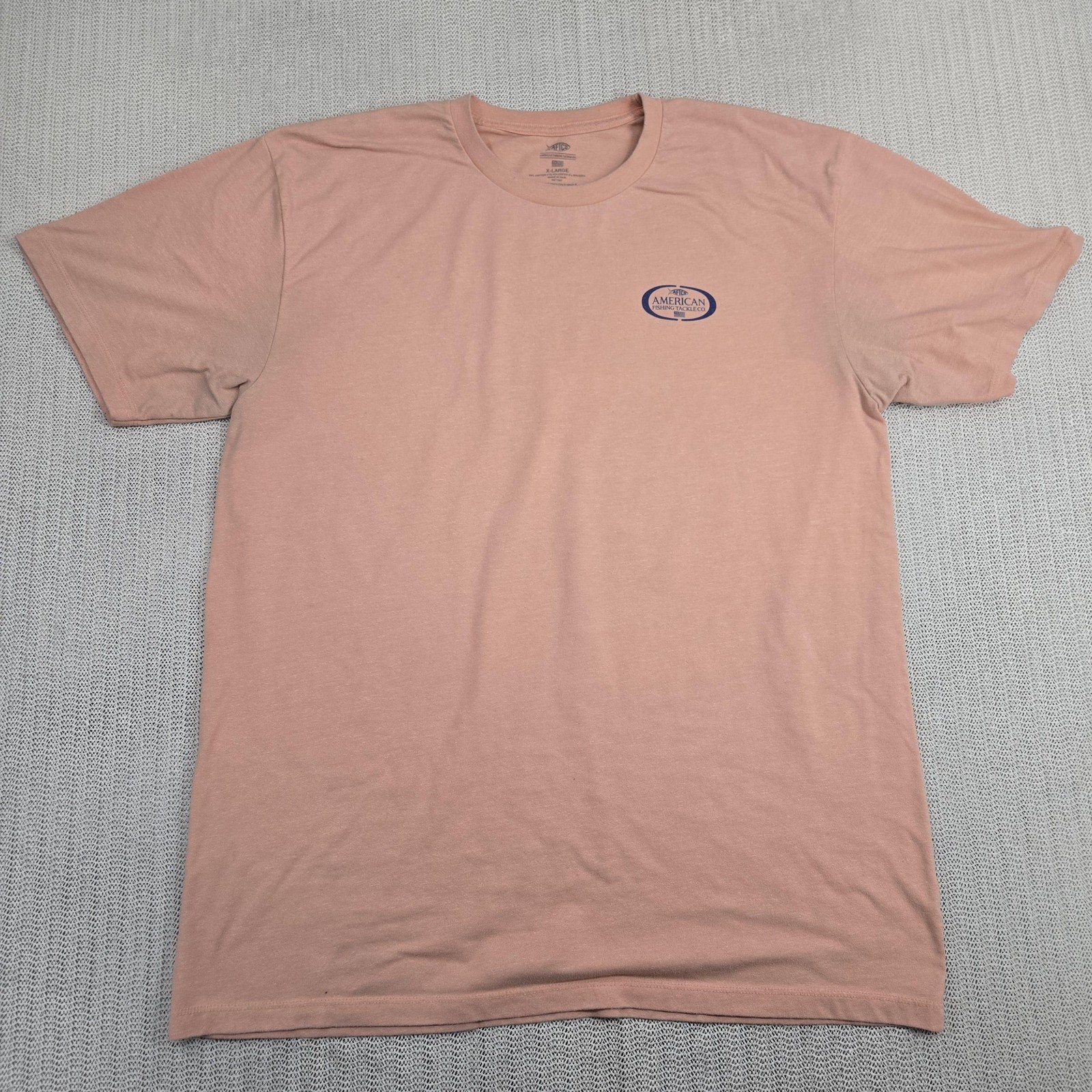 AFTCO American Fishing Tackle Co Shirt Mens XL Pink Logo Graphic Fishing