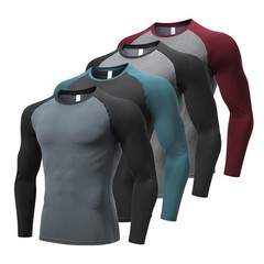 2 Packs Men’s Compression Shirts Long Sleeve Athletic Workout Gym Active Sports