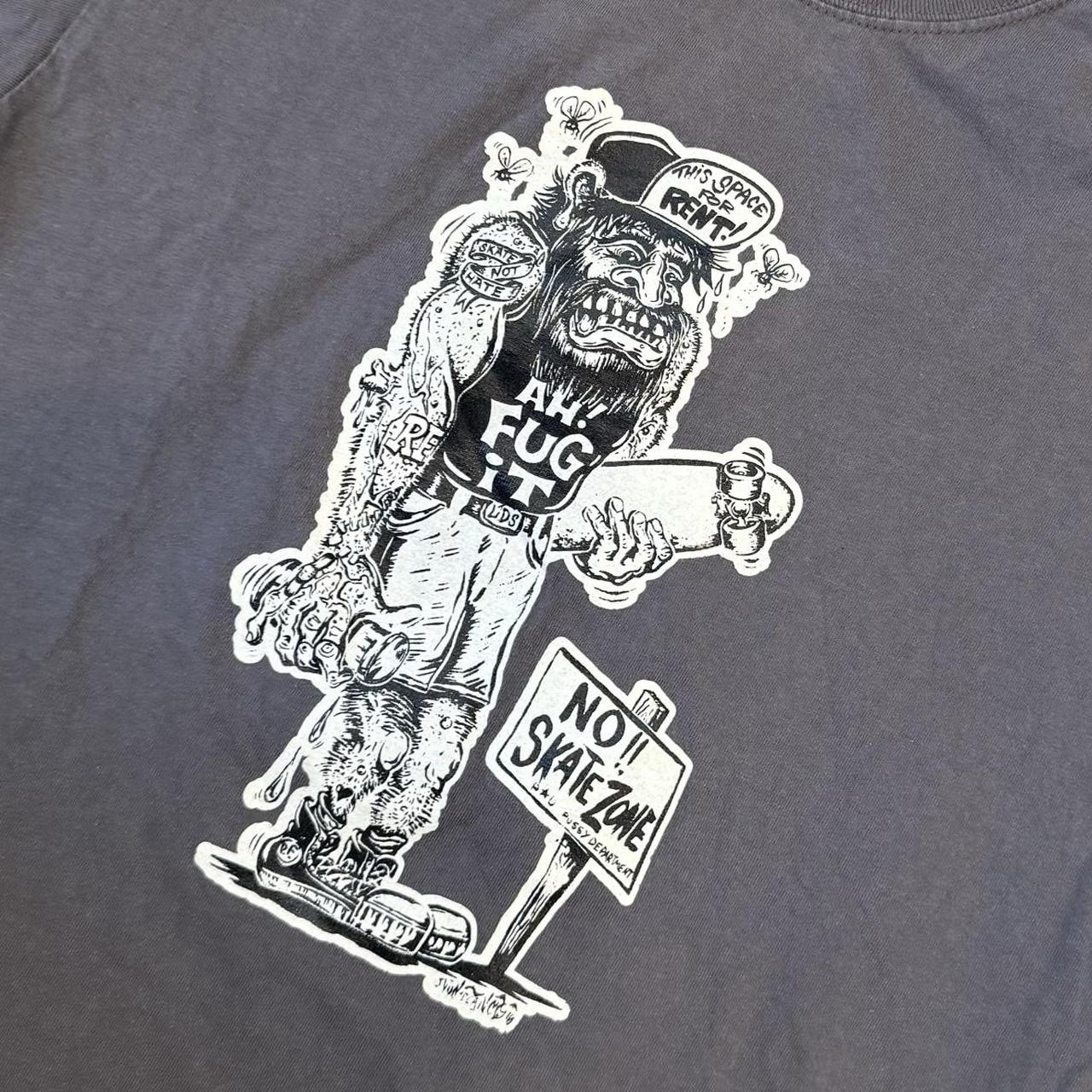 Lucifer’s Death Squad Grey T-Shirt Mens Medium Skater Grunge Punk Tattoo Y2K Tee gallery