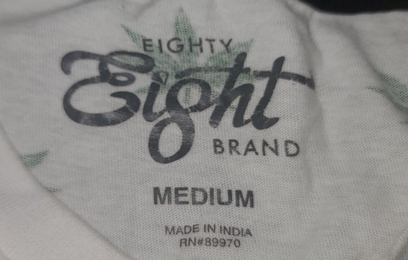 Men's Medium White Marijuana Hemp Leaf Pattern by EIGHTY EIGHT BRAND gallery