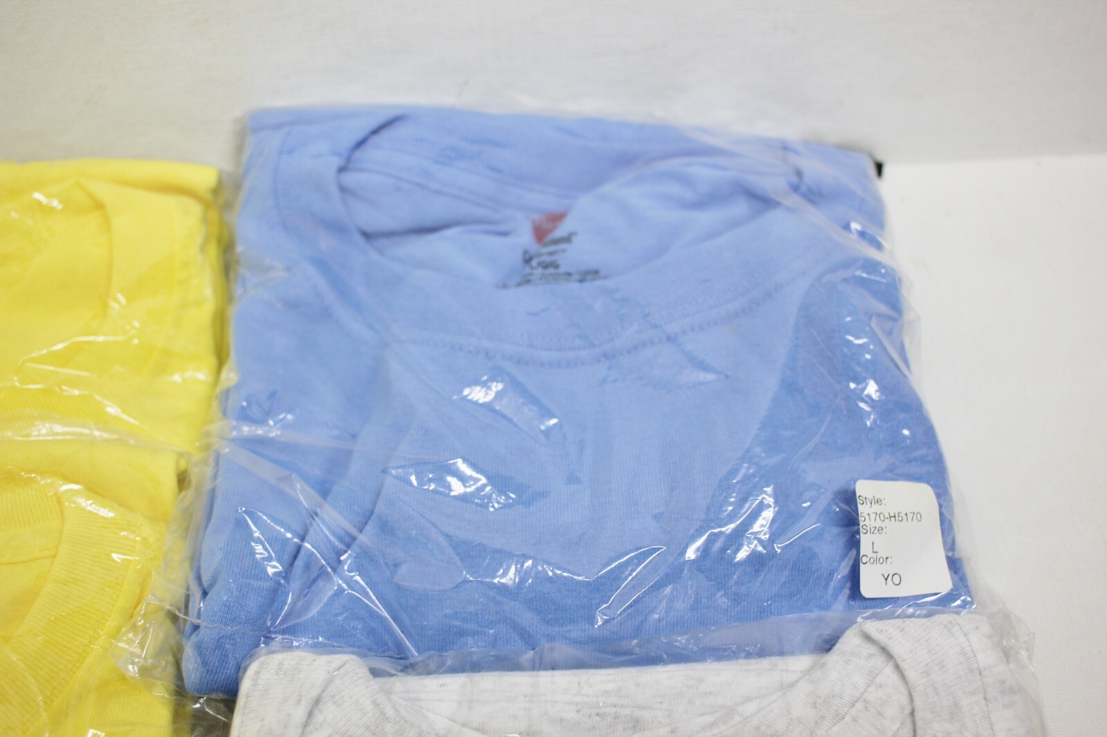 Lot of 4 Hanes Men's 50/50 EcoSmart Crew Neck Tee Shirt T-Shirt LG Large gallery