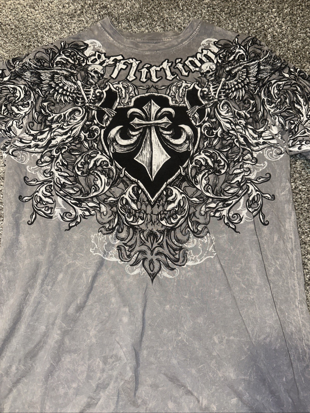 Buckle Afflection Lot (3) Shirts L/S S/S MED Biker Grunge Rock gallery