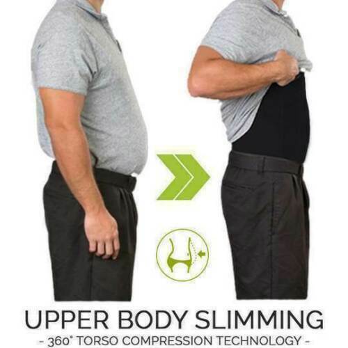 Men Cooling Gynecomastia T-shirt Posture Corrector Vest Compression Shaping Top gallery