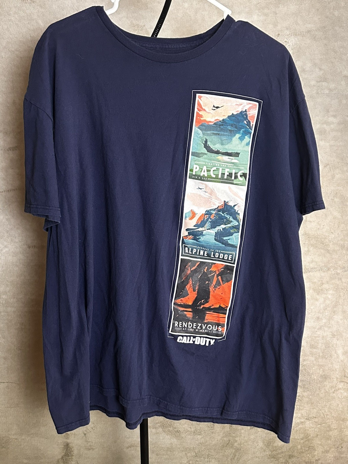 NWT Call Of Duty Vanguard T-Shirt Men's XXL 2XL Navy Blue Gaming Graphic Tee gallery