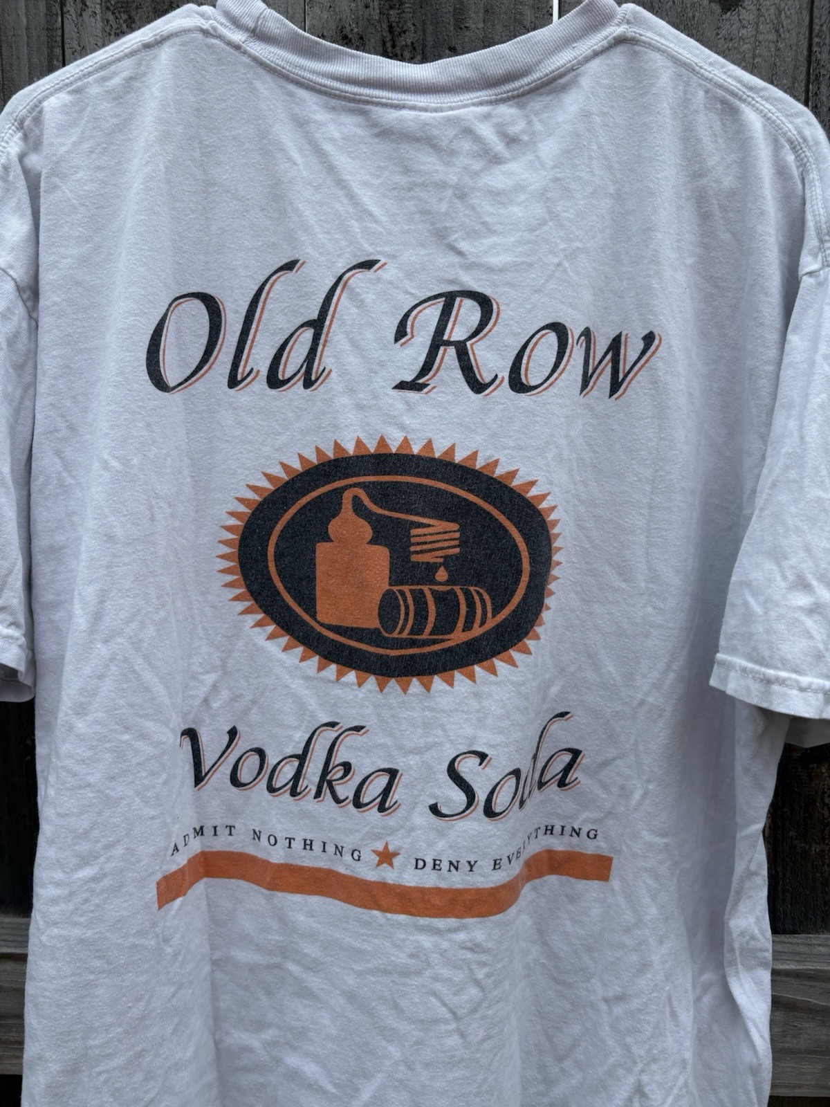 Comfort Colors Men's XL White Graphic Print Pocket Tee Old Row “Vodka Soda” gallery
