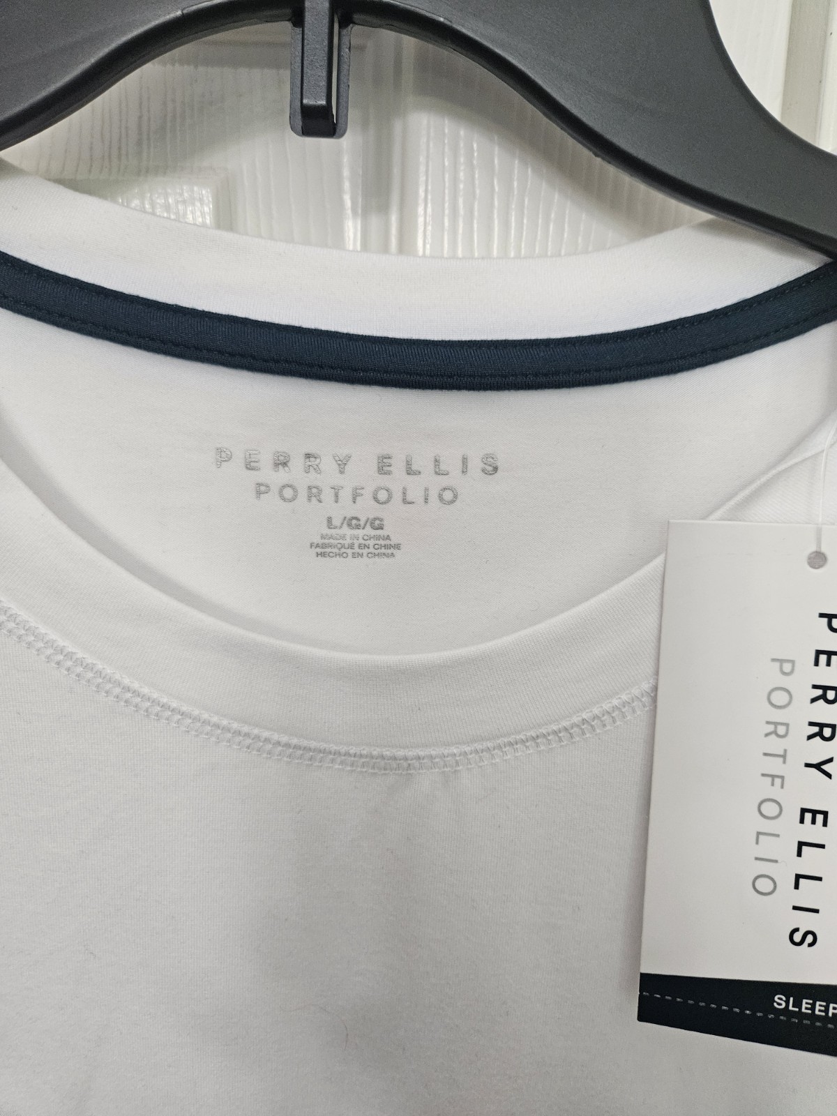 2 x Perry Ellis Portfolio Men's Deluxe Touch Crewneck Shirts Brilliant Lg/Xl gallery